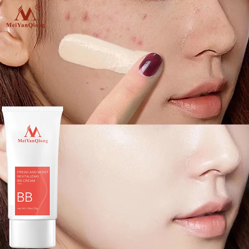 Fresco e úmido Revitalizante BB Cream, impermeável, fácil de usar, maquiagem base, corretivo, cosméticos faciais, creme clareamento