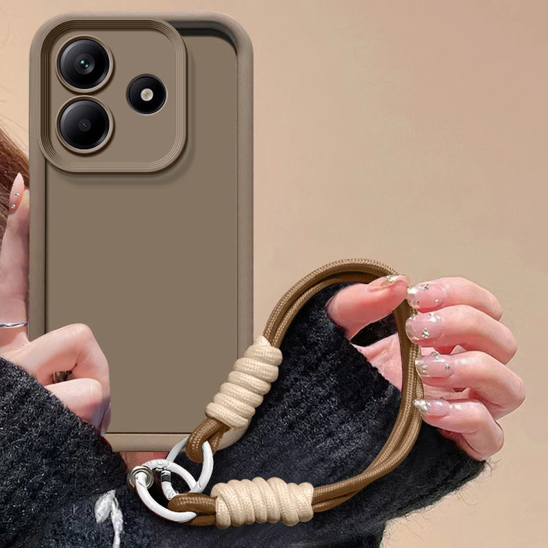 Cute Soft Phone Case with Anti-Loss Hanging Rope