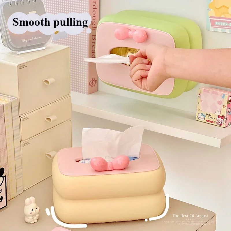 Kawai Color Tissue Box Organiser Desk Tissue Box Napkin Holder Portable Girl Wall Mounted with Lid Holder Living Room tissue box,tissue dispenser,napkin holder