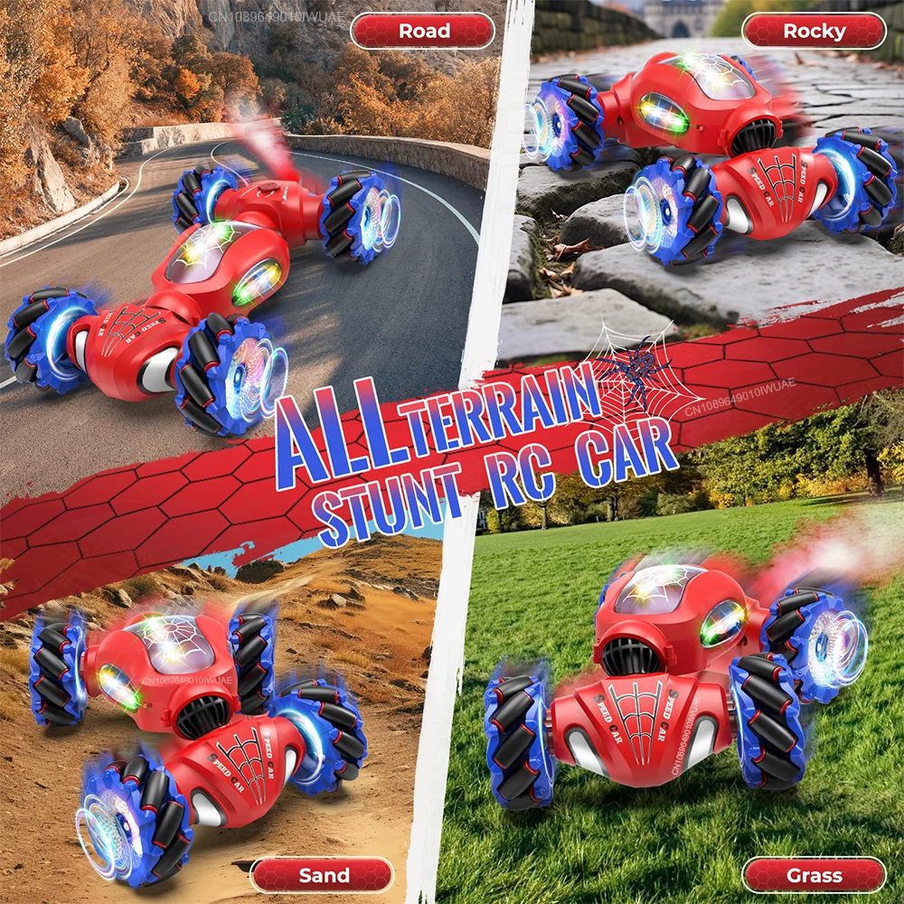 Remote Control Car Drift RC Car Gesture Sensing Hand Control Double-Sided RC Stunt Car with Spray for Kids Toy Car Boy Girl Gift 2