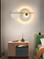 Lampe de chevet de chambre minimaliste moderne, lumière de personnalité, mur de fond de salon, designer 2