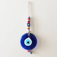 Evil Eye Wall Hanging Lucky Eye Glass Evil Eye Gifts Turkish Eye Nazar House Protection Macrame Decor Rearview Mirror Pendant 1