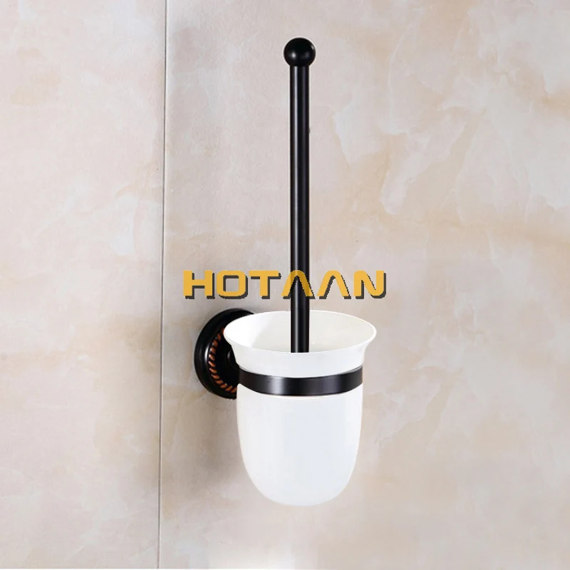 Solid Brass Black Bathroom Accessories Set Robe hook Paper Holder Towel Bar Soap Basket Bathroom Fitting Sets
