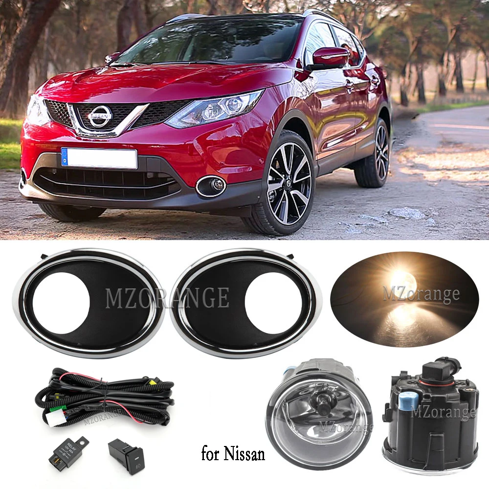 Fendinebbia Led Fendinebbia Per Nissan Qashqai J11 Rogue 2015 2016 2017 Paraurti Anteriore Auto Cromo Fendinebbia Copertura Griglia Lunetta