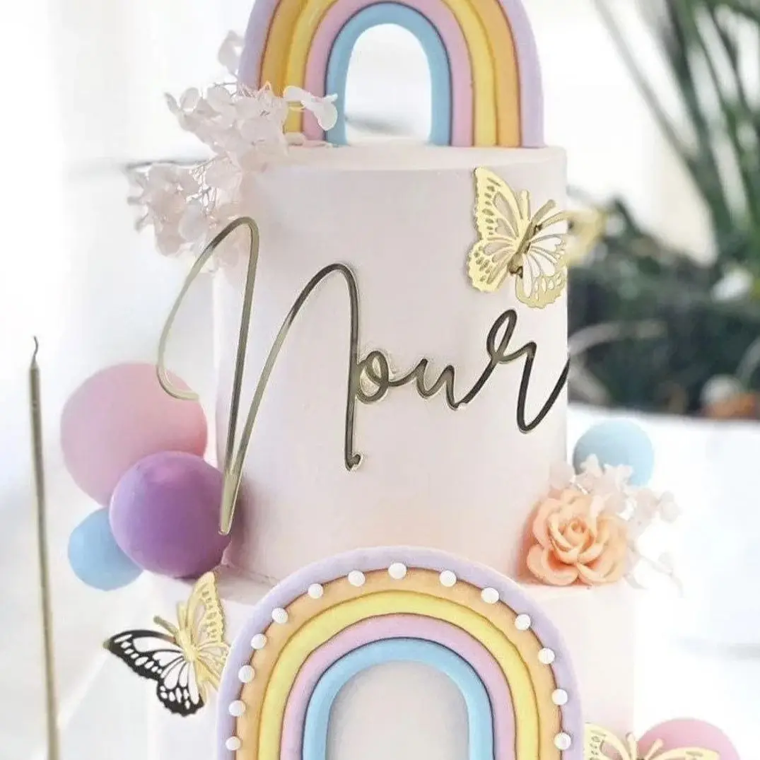 Nome Personalizzato Cake Decor L Cake Name Plate L Name Cake Decoration |