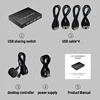 KVM Switch USB 3.0 Switch Shared Controller Hub Adapter 4 Inputs 4 Outputs USB 3.0 Switcher for PC Laptop Printer Keyboard Mouse 5