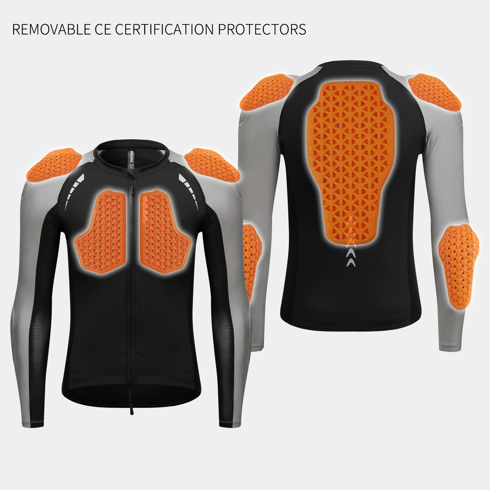WOSAWE Men's Motorcycle Jackets Racing Off-Road CE Protective Gear Motocross Soft Armor Body Protector Sports Equipment