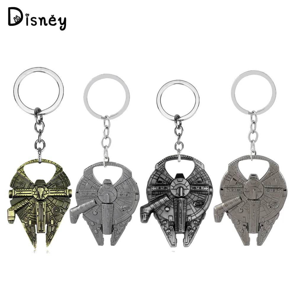 Disney Stra Wars Millennium Falcon Portachiavi Astronave Metallo Birra Apribottiglie Ciondolo Portachiavi Accessori Gioielli Di Moda