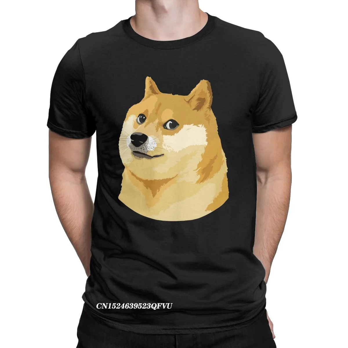 

Мужские футболки Doge Coin Dogecoin, винтажная хлопковая футболка премиум-класса для криптовалюты, топы в стиле Харадзюку, футболки с круглым вырез...