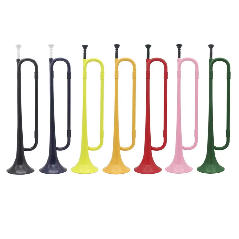 Trumpet Instrument B Flat Bugle Trumpet School Band Cavalry Plastic Horn Mouthpiece Brass Musical Instrument For Kid Beginner Present