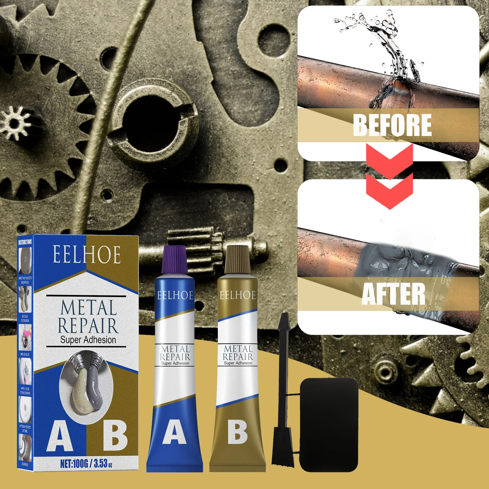 Cast Iron Caster Glue Metal Caster Glue Magic Weld Glue Caulk