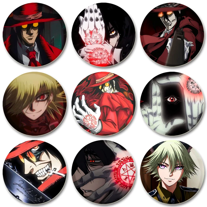 Anime Hellsing Ultimate Tinplate Soft Button Brooch Creative Badge