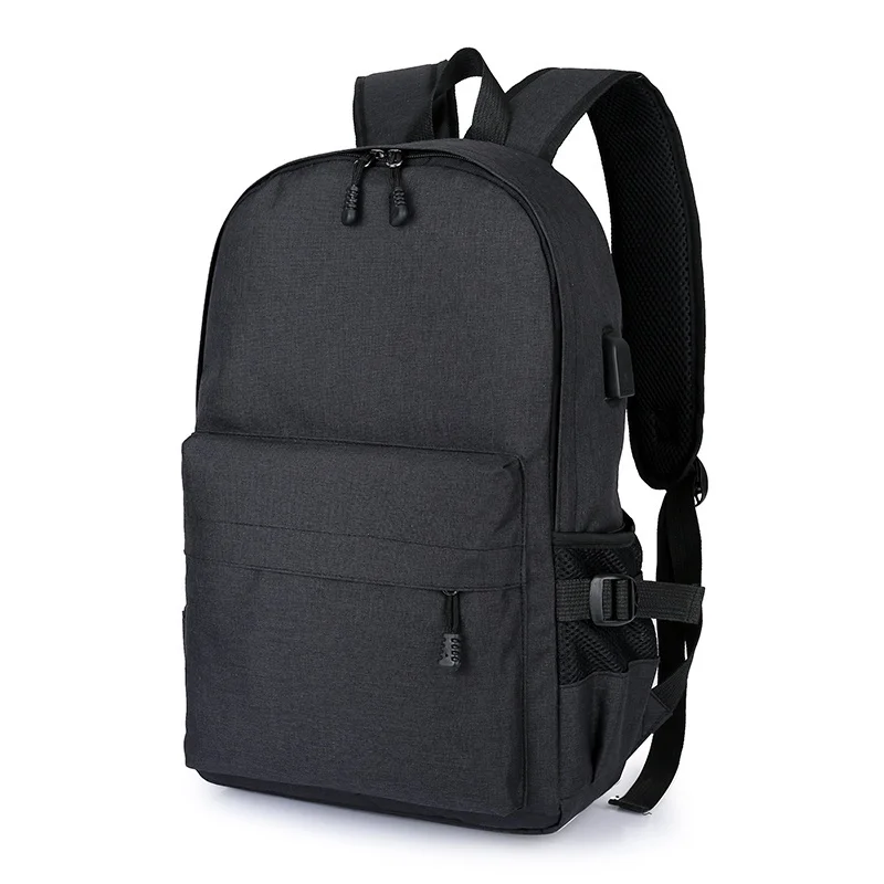 New fashion Black/Grey Men Fashion Laptop Backpack Travel School Bags Bookbag with USB Charger Port