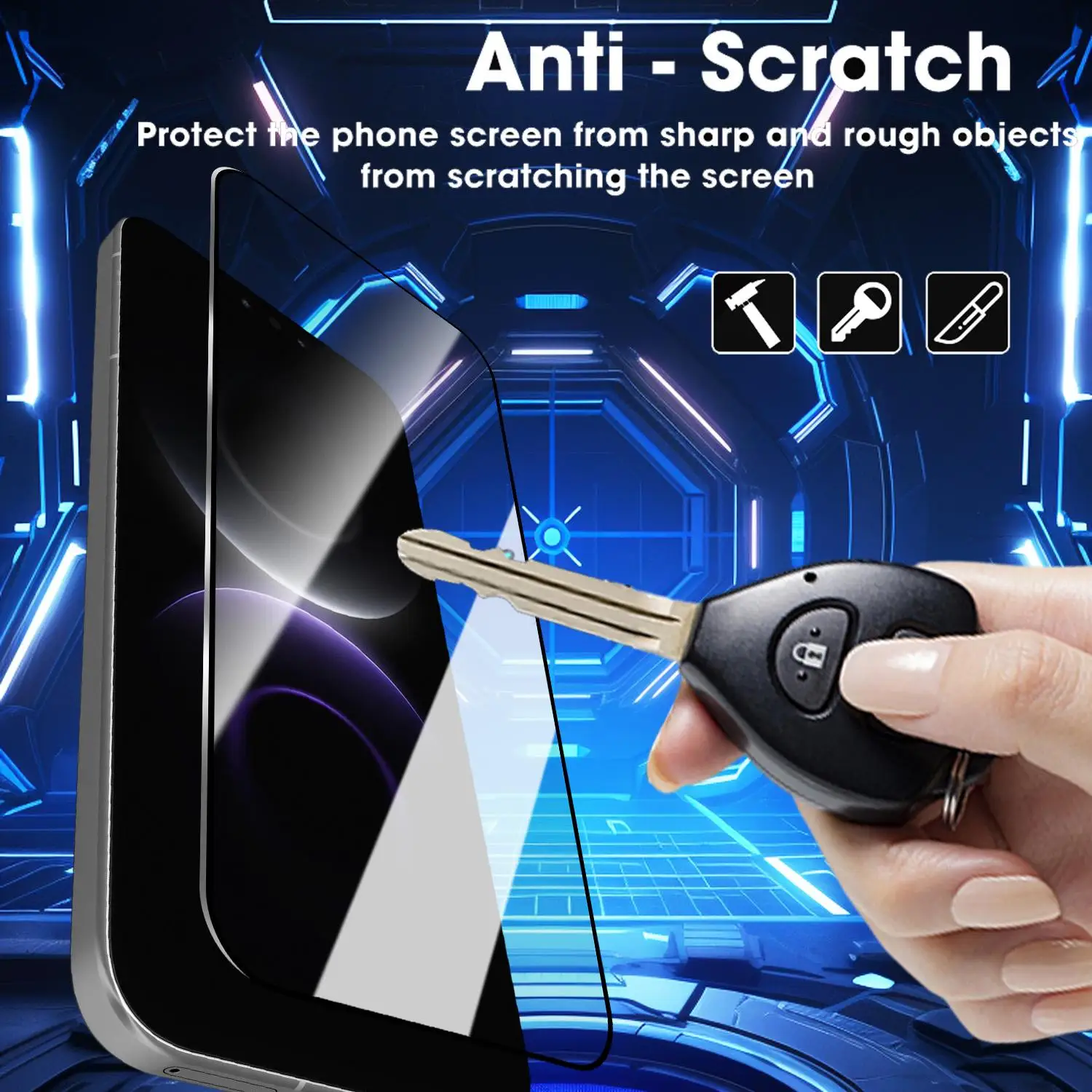 Premium Tempered Glass Screen Protector 3-Pack with Easy Installation and Auto-Dust Removal