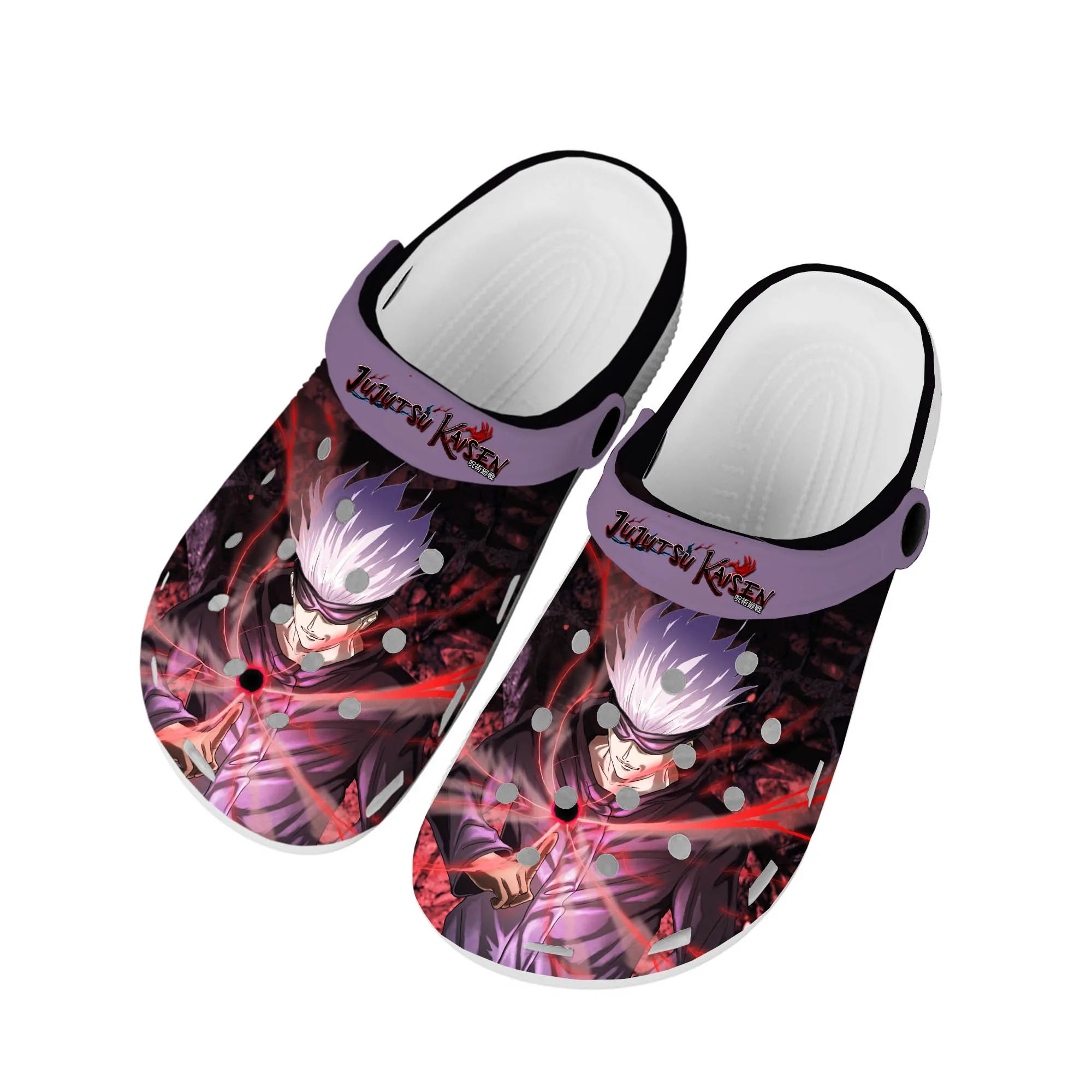 

Домашняя обувь Satoru Gojo juютсу Kaisen для мужчин и женщин, обувь для подростков, классические пляжные тапки с дырками, Повседневные тапочки