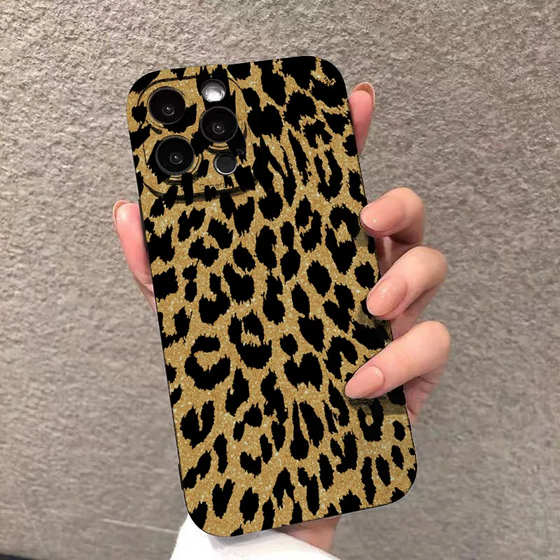 Leopard Print Silicone Phone Case - Soft Protective Cover