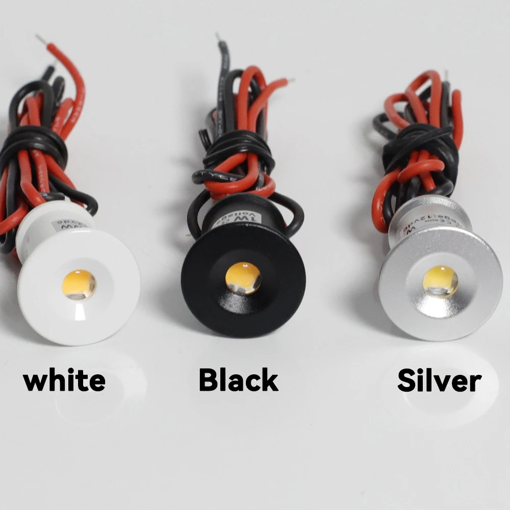 LED Spotlight Mini LED Spotlight Recessed Downlight Dimmable Ceiling Lamp Showcase Display Lighting 1W DC12V 15mm Cutout IP65 led spotlight