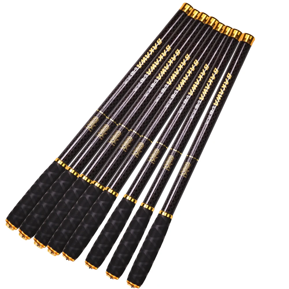 Bakawa Canna Da Pesca Telescopica In Fibra Di Carbonio Ultraleggera 2.7M/3.6M/4.5M/5.4M/6.3M/7.2M Stream Feeder Pole Attrezzatura D'Acqua Dolce