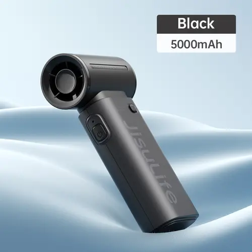 JISULIFE Handheld Turbo Fan, Super Strong Wind, 5 Speeds, Long Battery Life, 5000mAh USB Rechargeable, Multipurpose Pocket Fan - Image 12