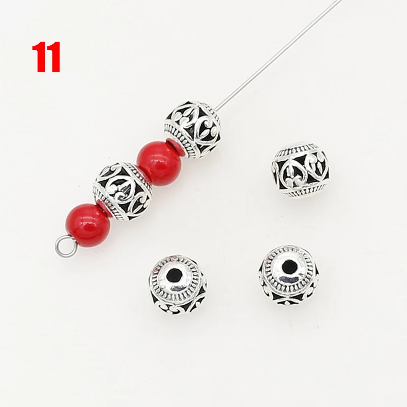 30 Perles Spacer Argent Tibétain Mignonnes - Charme Tête De Chaton Pour Bracelet DIY, Trou 1,5 Mm