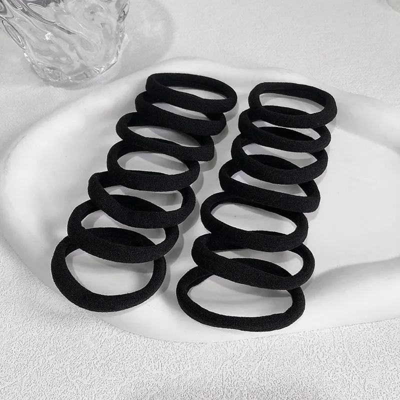 

20pcs/lot High Elastic Hair Bands for Women Girls Black Hairband Rubber Ties Ponytail Holder Scrunchies Kids Hair Accessories