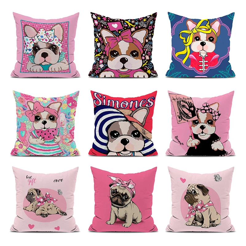 

Simones Cute Pillows for Bedroom Chair Cushion Cover 45x45cm Pillow 40x40 Decorative Pillowcases 40*40 Decor Duplex Printing