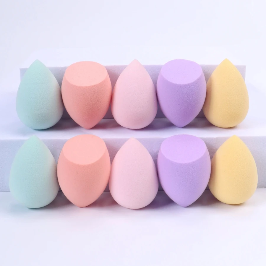 10Pcs Hydrophilic Sponge Set - Latex-Free Mini Blenders for Liquid/Powder Foundation | Travel Size All Skin Types with Case