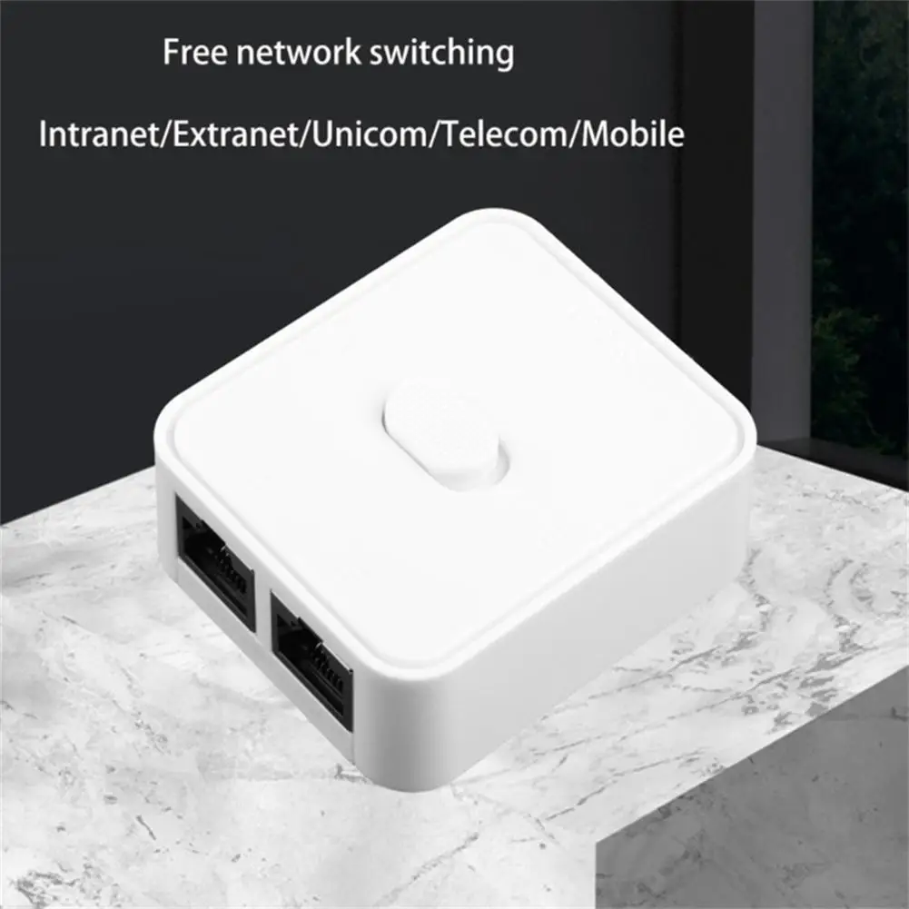 

2 Port Rj45 Cat6 Lan Hub Network Switch Box Selector 2 In 1 Out 1 In 2 Out Ethernet Cable Splitter Connector For Laptop