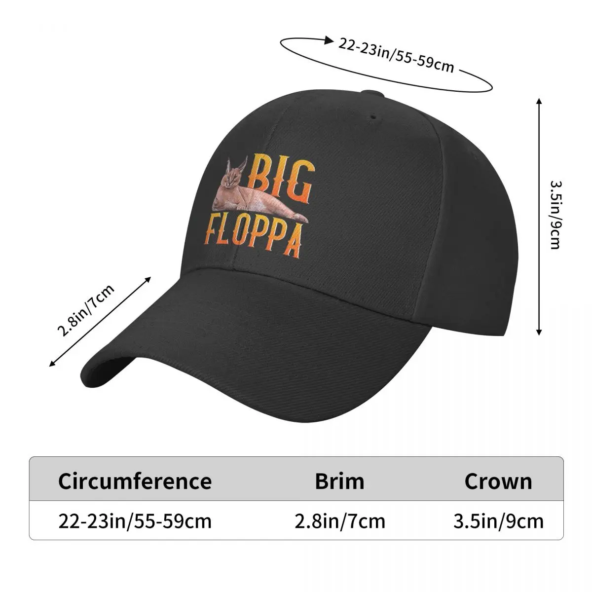 Big Floppa Meme Baseball Cap Men Women 