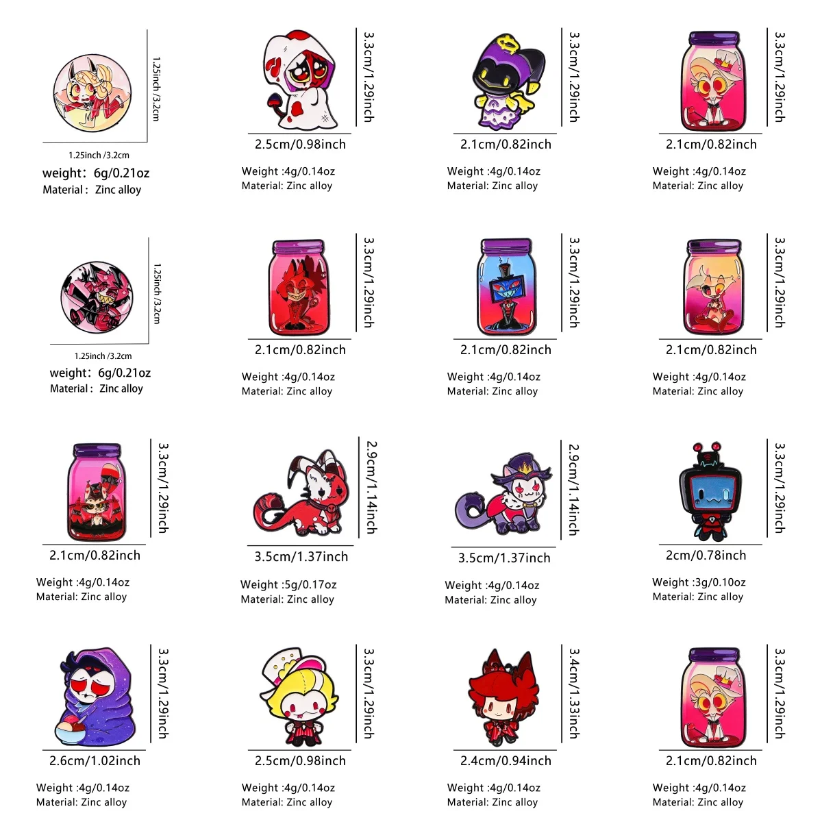 Lustige Anime-Charaktere Emaille-Pins Cartoon-Engel Anstecknadeln Abzeichen für Rucksack Damen-Brosche Kleidung Geschenke Schmuck Accessoires – Detail 1