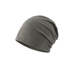 Unisex Autumn Winter Elastic Slouchy Beanie Hat (GRAY)
