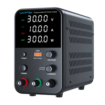 Wanptek 조정 가능한 DC 전원 공급 장치, 실험실 벤치 전원 안정화, 전압 조정기 스위치, 220V, 30V, 10A, 60V, 5A