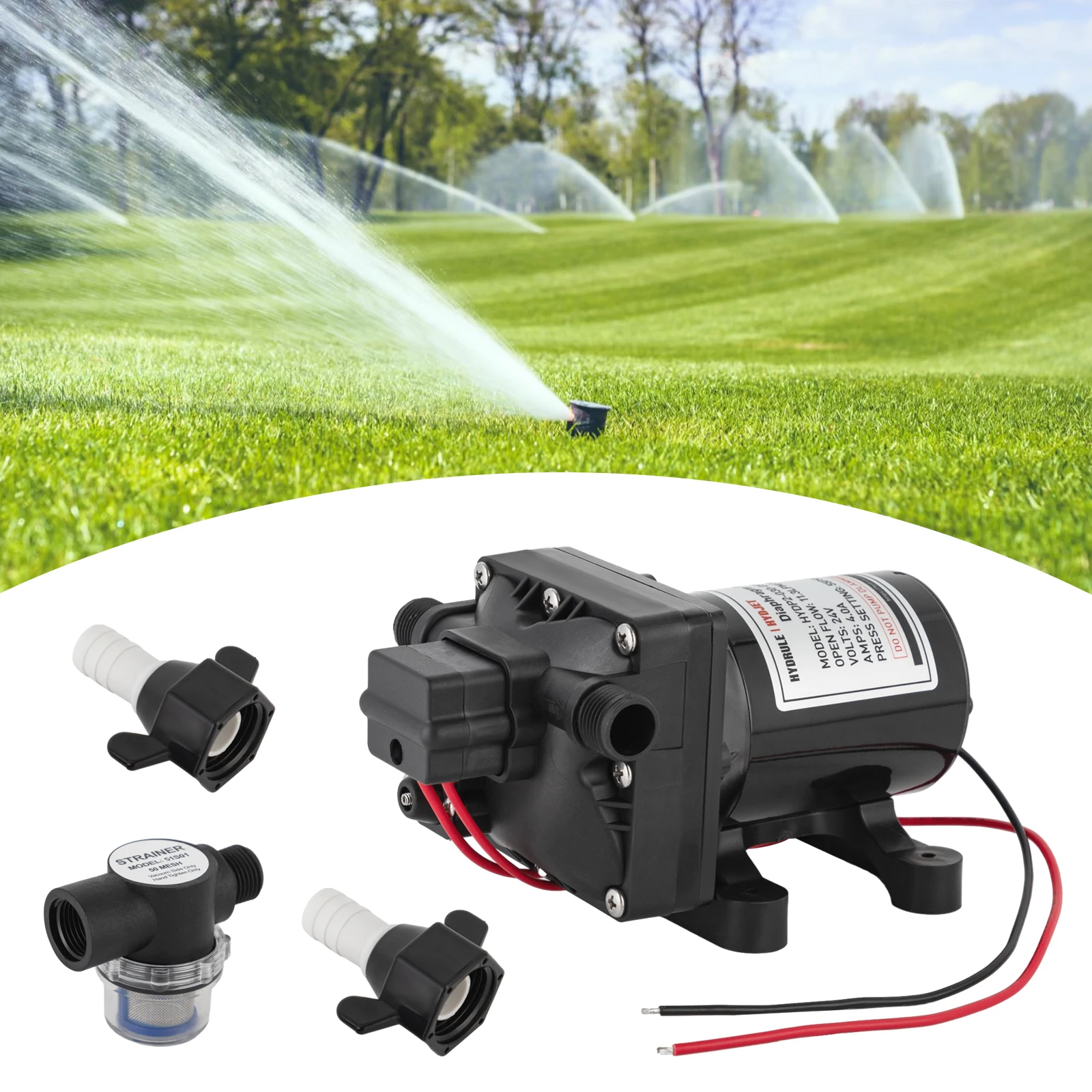 24V RV Boat Diaphragm Pump Booster Self-priming Pump Water Diaphragm Pressure