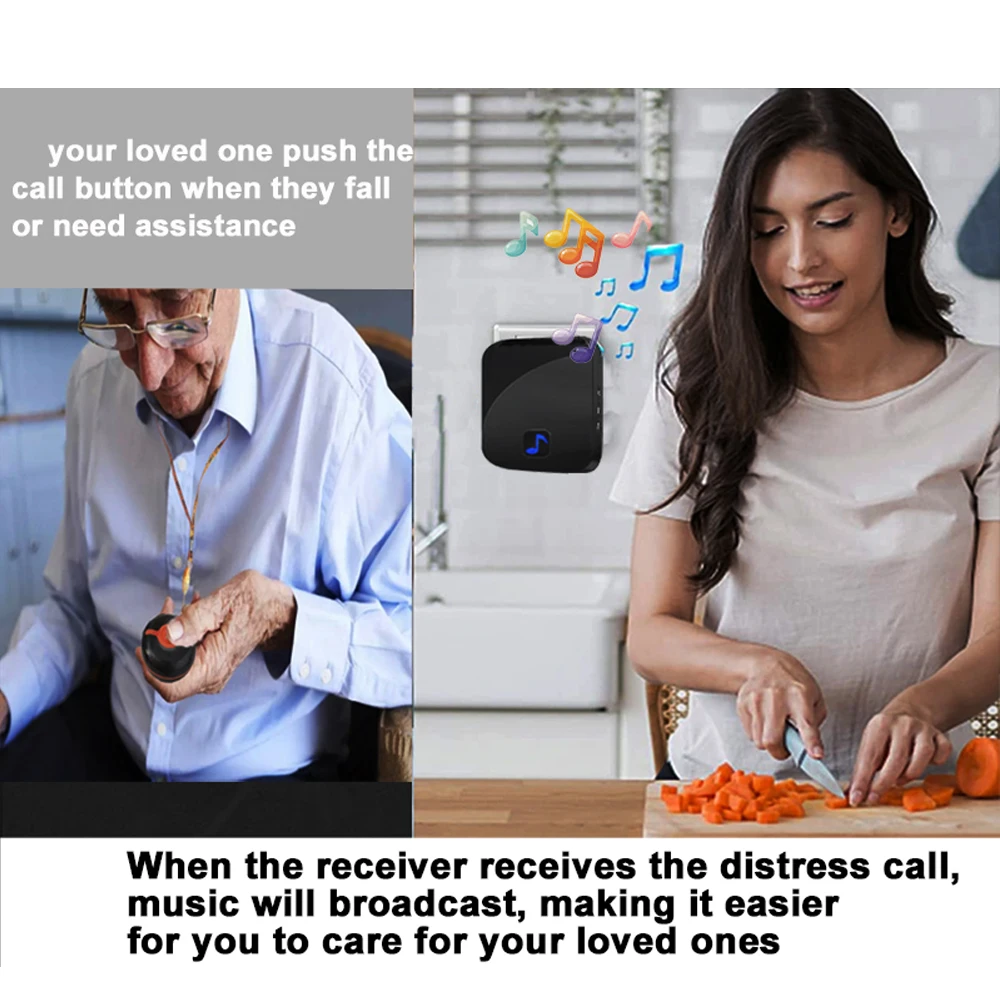 EU Plugs Wireless Receiver Restaurant Pager Waiter Call 433MHz for Cafe Office Bar Wireless Call Function