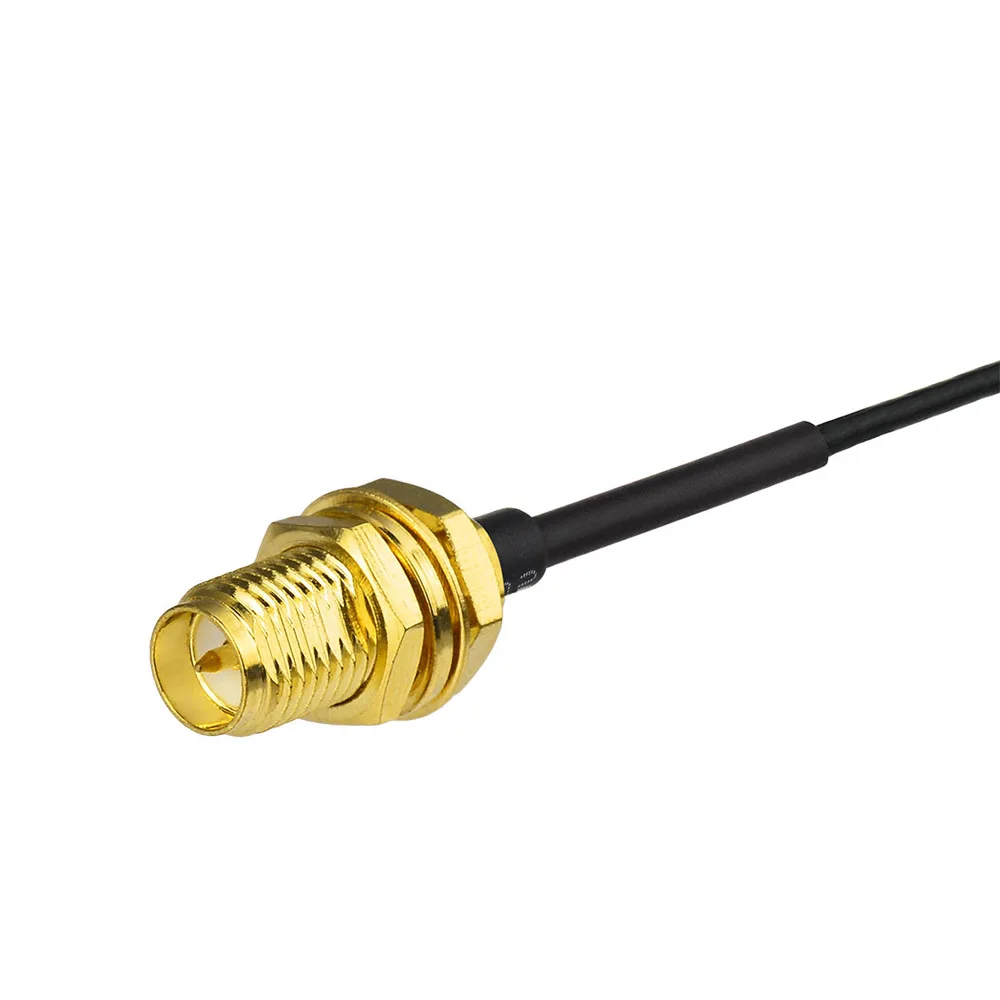 Superbat U.FL IPEX IPX I-PEX IPEX MHF4 Connector to RP SMA Female Bulkhead 0.81mm Cable for WiFi Card Wireless Router