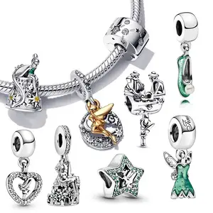 New Disney Mickey Mouse Princess Earrings Rings 100% 925 Silver Nacklace  Fit Pandora Pendant Silver Jewelry Gifts For Women - Squeeze Toys -  AliExpress