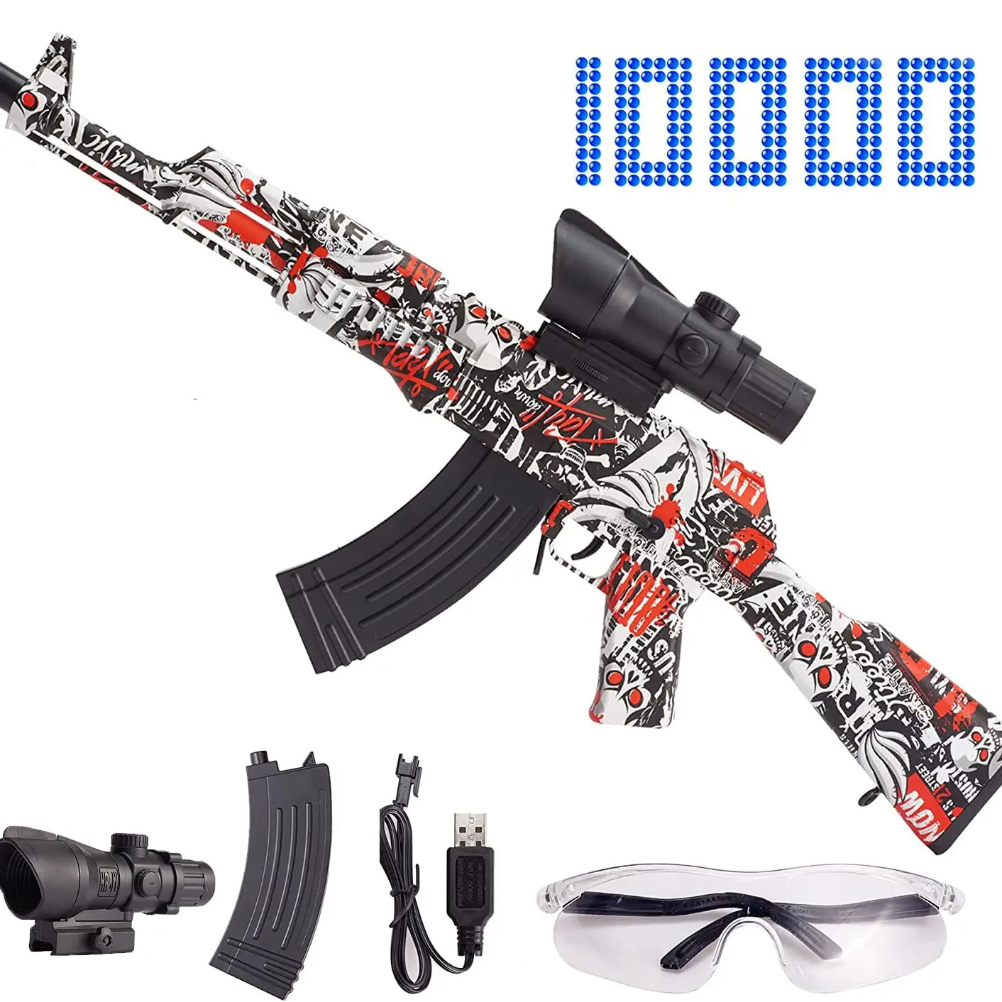 Modes Gel Blaster Toy Gun Electric Manual AK47 Splatter Ball Rifle
