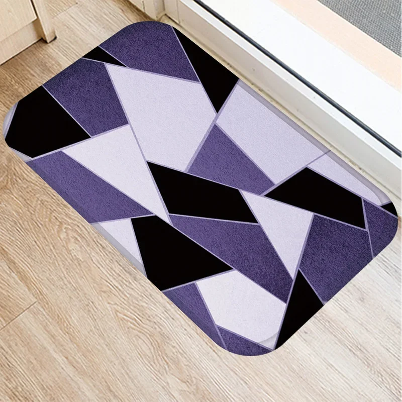 

Purple Plant Anti-Slip Doormat Kitchen Bath Entrance Door Mat Suede Velvet Carpet Doormat Indoor Floor Mats Rug Home Decor 48266
