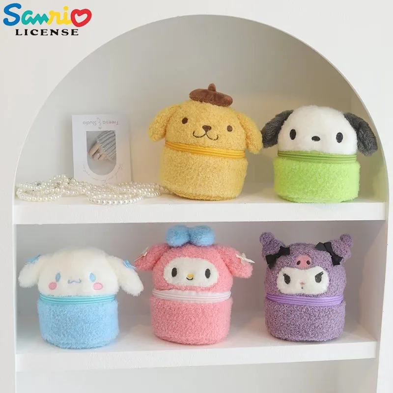 

Kawaii Sanrio Series Kuromi Cinnamoroll My Melody Cute Jewelry Organizer Cartoon Cosmetic Bag Home Organizer Girls Anime Gift