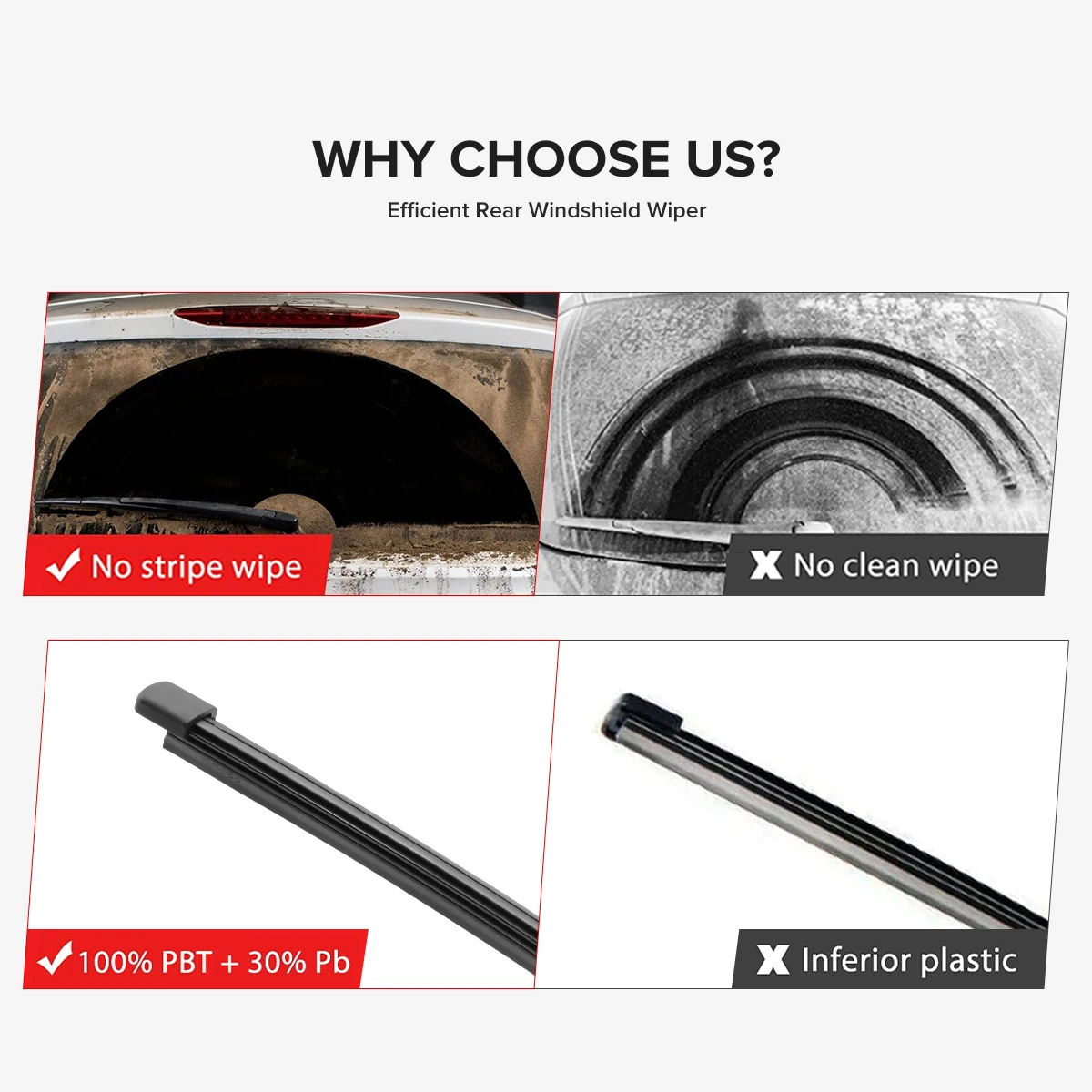 Wiper 13" Rear Wiper Blade For BMW X3 F25 2011 - 2017 Windshield Windscreen Rear Window 5
