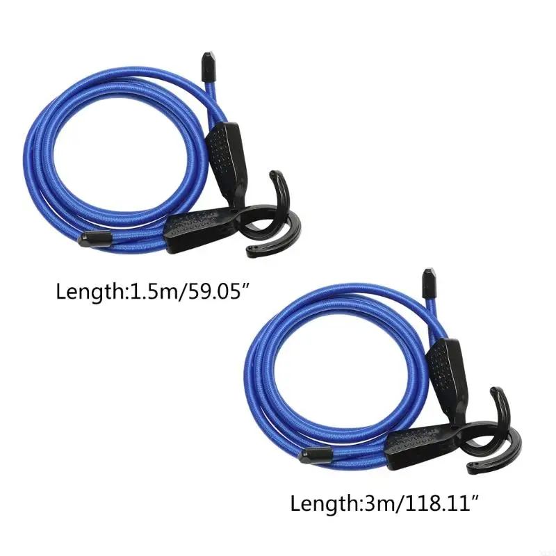 X13D Adjustable Car Luggage Lashing Strap Elastic Belt for Secure Cargo Clothesline