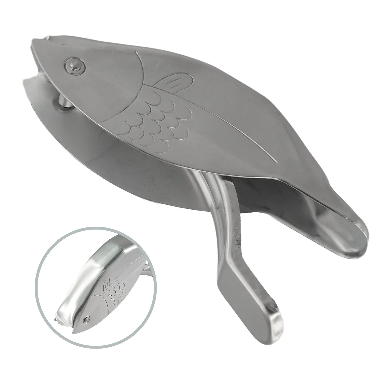 Description Picture 4 of item1Pc Stainless Steel Lemon Slice Squeezer Fish Shaped Hand Juicer Citrus Lime Orange Fruit Press Manual Juice Crusher
