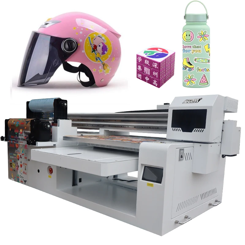 하이브리드 6090 평판 및 롤 UV 프린터 60*90cm A3 UV DTF 프린팅 머신 UV DTF 평판 프린터 XP600