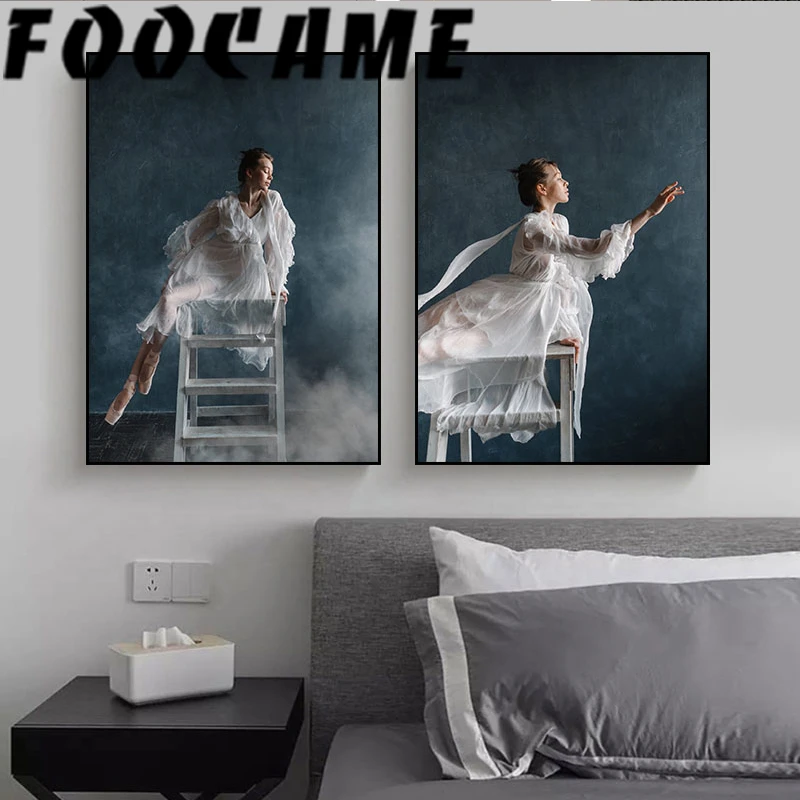 Artist Abstract Ballet Girl Wall Painting Photos For Living Room Poster