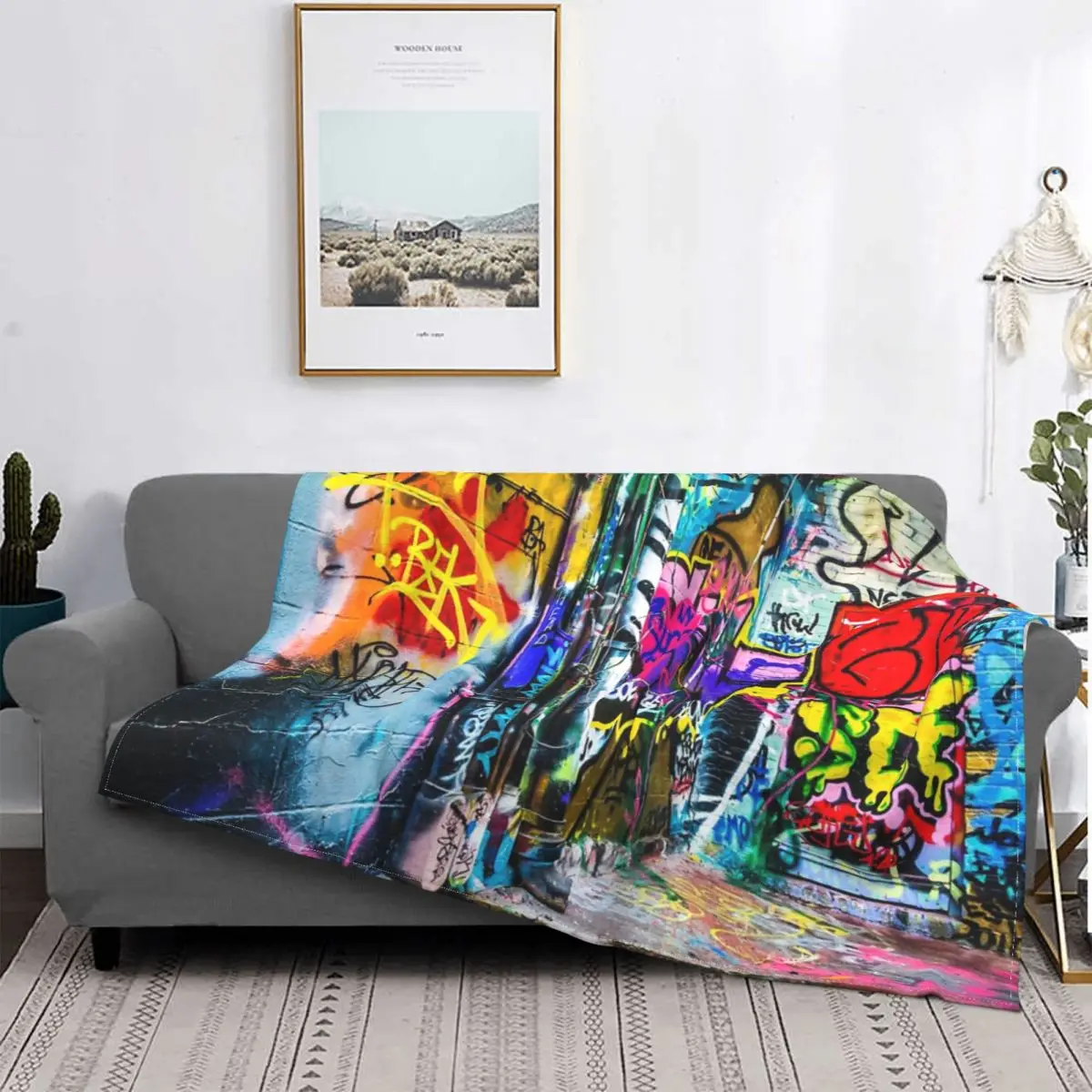 

Street Art Blanket Bedspread On The Bed Soft Bedspreads For Double Bed For Double Bed Hairy Winter Bed Covers