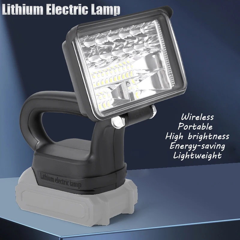 Handle LED Working Lights Portable Outdoor Emergency Lights Lamps Flashlights Torch For Makita Lomvum ZhiPu HongSong 18V Battery