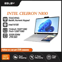Laptop Dual Screen Intel Celeron N100 15.6''+7'' 32GB DDR4 2TB SSD Fingerprint Unlock HD Camera Backlit Keypad 3.4 GHz Notebook 1