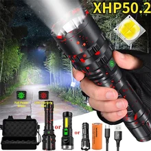 

2022 High Bright Power XHP50.2 LED Flashlight Lamp Aluminum Hunting L2 Waterproof Torch Light Powerful Lanterna By 18650 26650