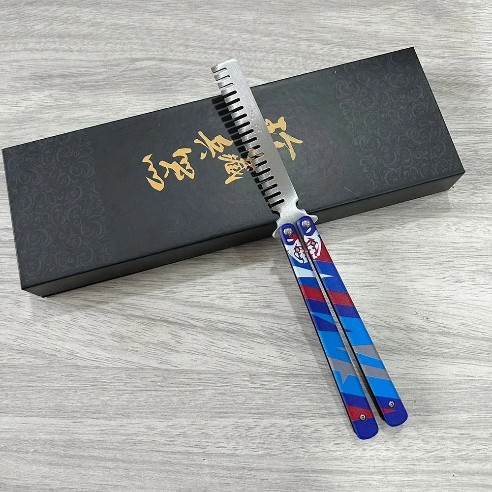 Valorant Weapon Melee Butterfly Comb Train Model Toys 23cm Metal Samurai Sword Gifts for Boys