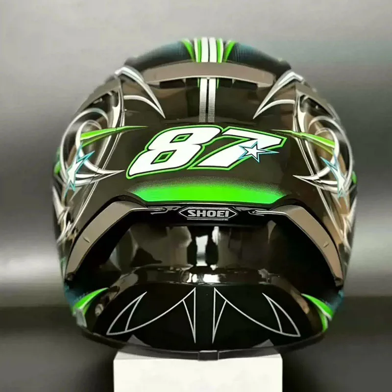 Shoei X-14 Ǯ ���̽� ������� ��� YANAGAWA5 �׸� �÷� ���̵� ����ũ�ν� ���̽� �������ũ ��� Casco De Motocicleta